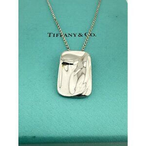 Vintage Tiffany & Co. Abstract Christ Pendant Necklace by Elsa Peretti 28"